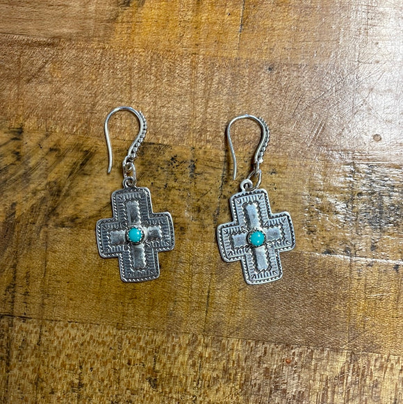 Small Cross Earrings