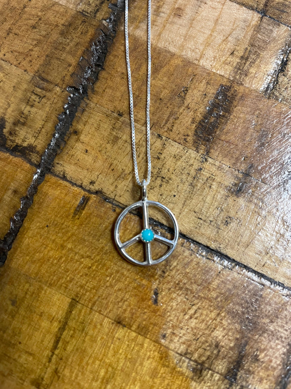 Peace and Turquoise Necklace