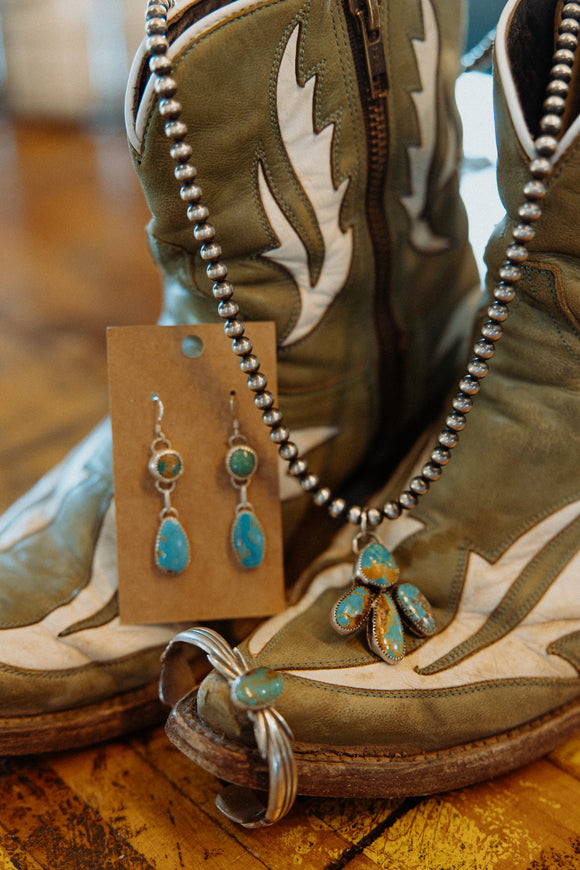 Double Drop Turquoise Earrings