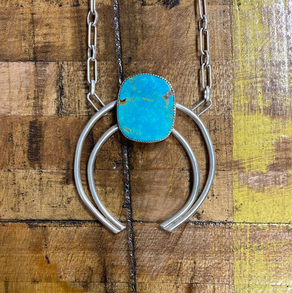 Kingman Necklace - Native American Turquoise Jewelry - Dakota Sky Stone