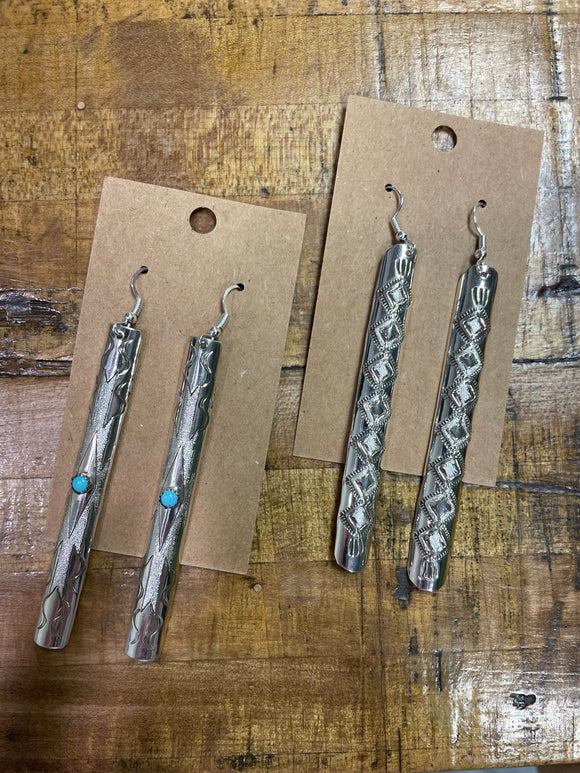 Long Silver Earrings