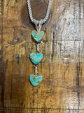 3 Stone Heart Necklace