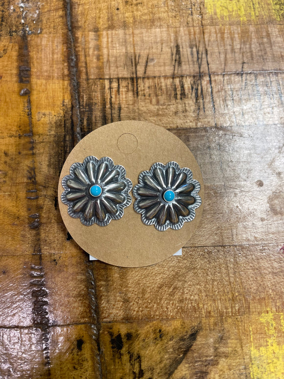 Turquoise Flower Earrings