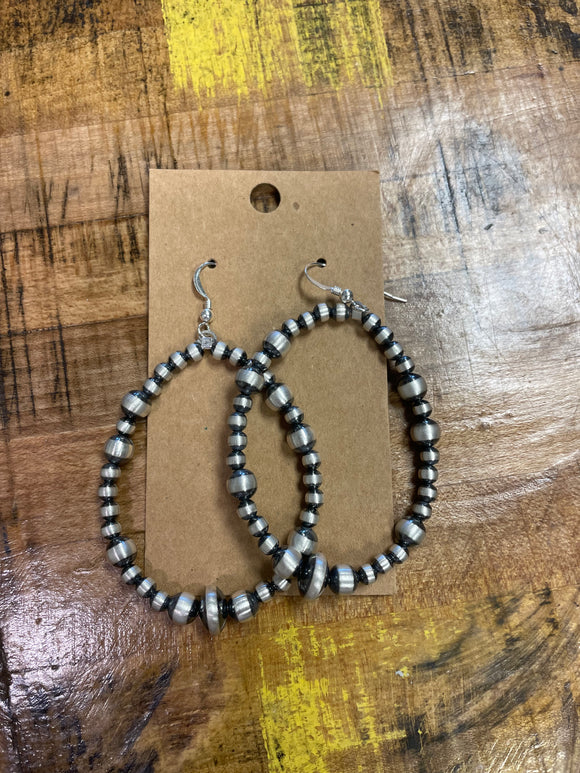 Navajo Pearl Hoop Earrings