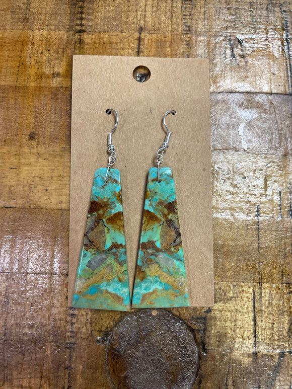 Turquoise Slab Earrings