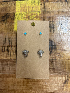 Buffalo earring combo