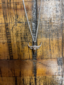 Silver Longhorn Necklace