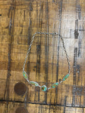 5 Stone Green Turquoise Choker