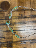 5 Stone Green Turquoise Choker