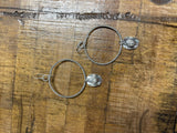 Silver Twist Cowboy Hat Hoop Earrings