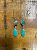 Double Drop Turquoise Earrings