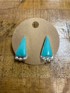 Turquoise Triangle Earrings