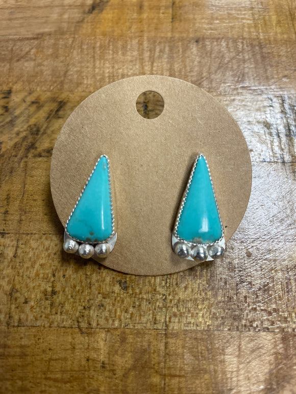 Turquoise Triangle Earrings