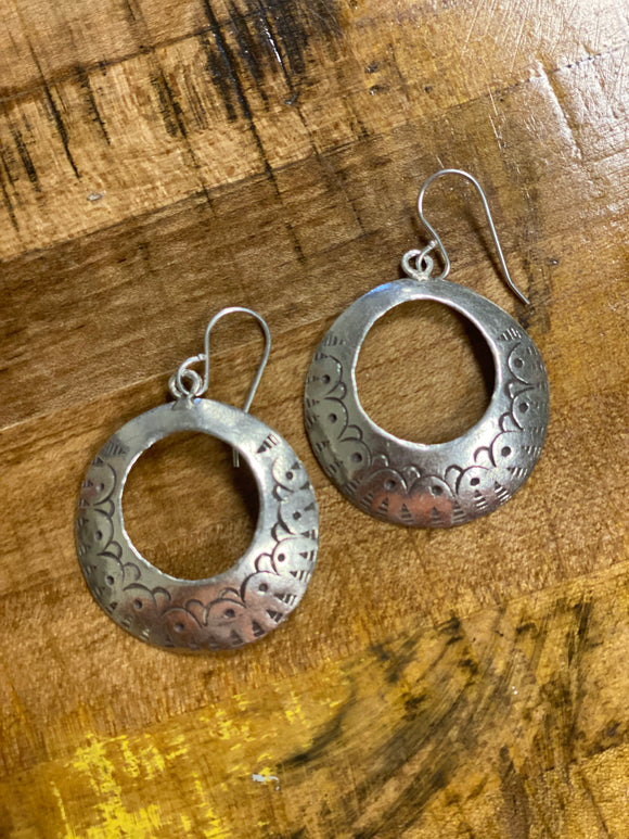 Round Stamped Earrings