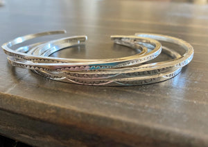 Thin Stamped Stackable Cuffs