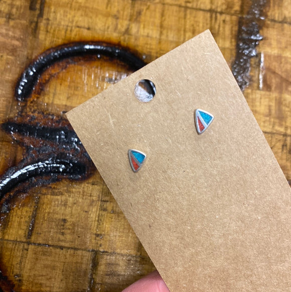 Triangle Inlay Earrings